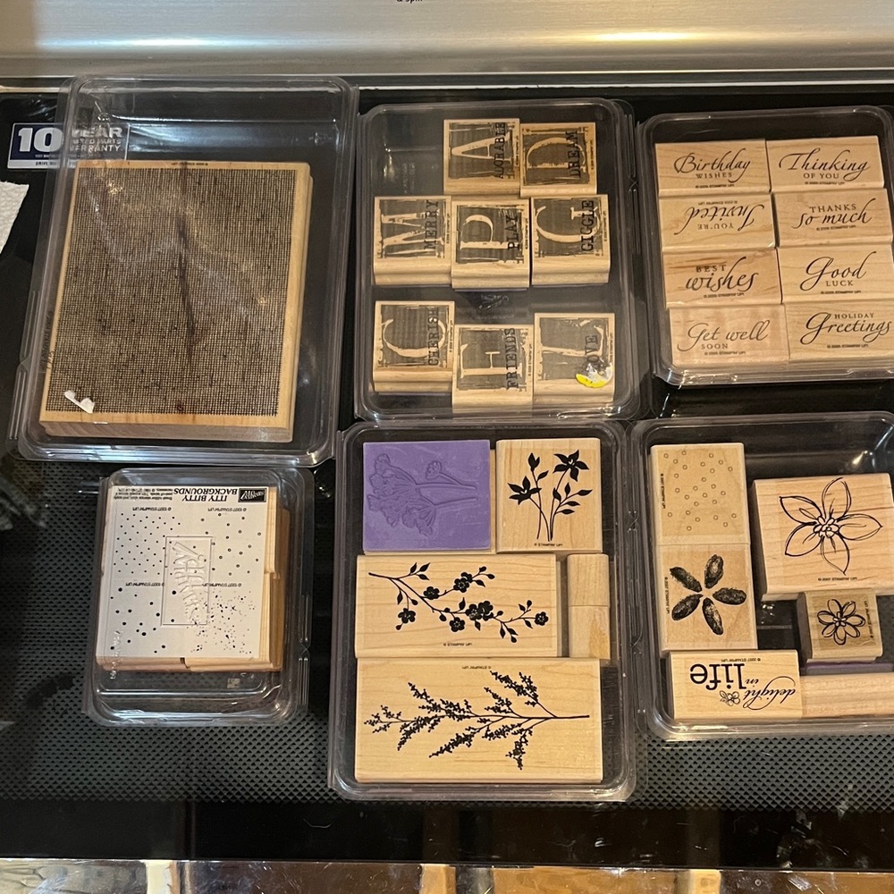 6 Sets of Stampin’ Up Wooden Stamp Sets